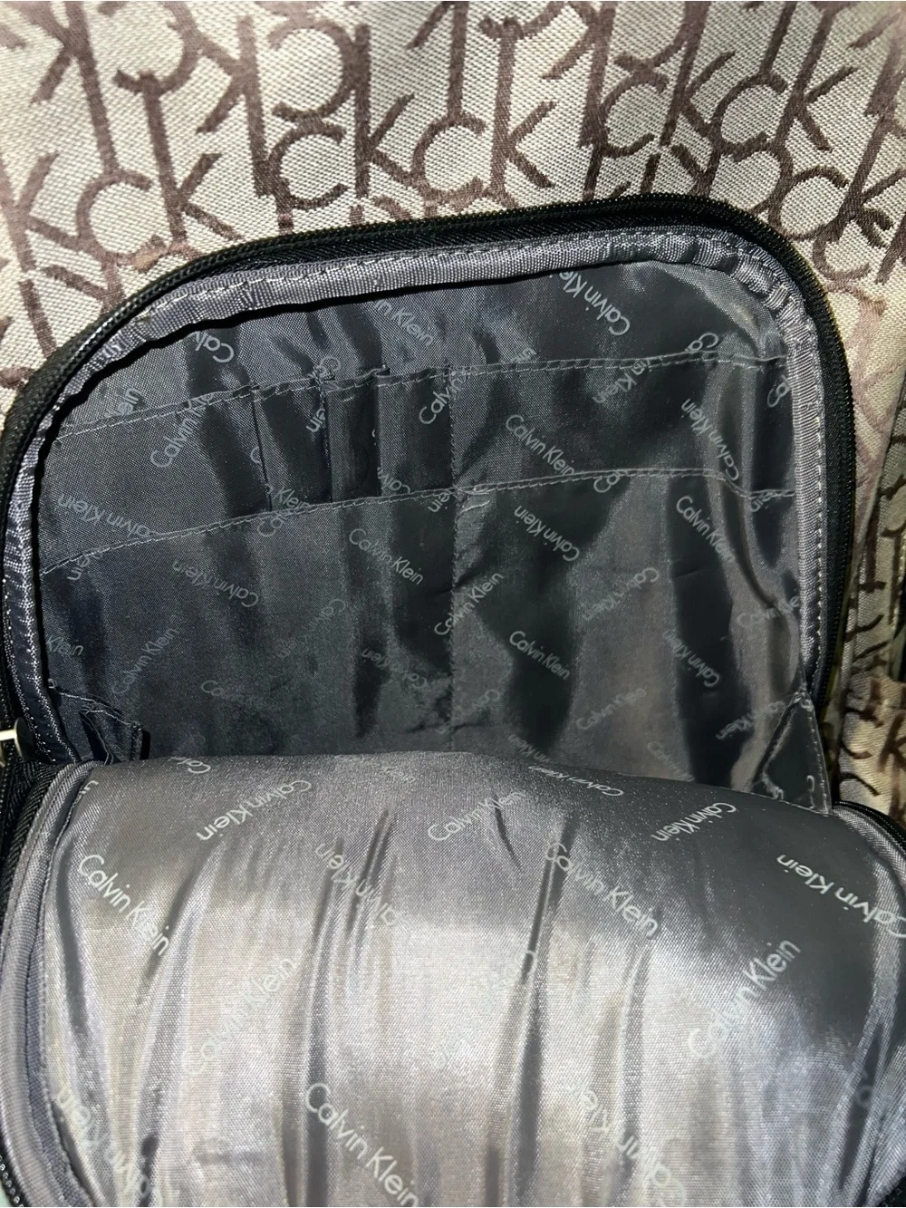 Calvin Klein Brown Monogram Backpack